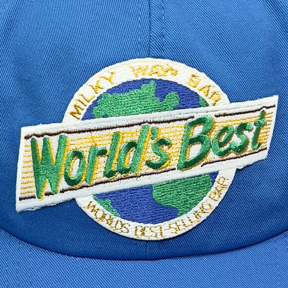 Vtg Milky Way Candy Bar Snapback Hat Cap Milk Chocolate Sweets Baseball USA Mens - Picture 8 of 15